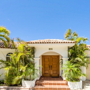 Front exterior of villa