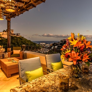 Outdoor patio and sitting area