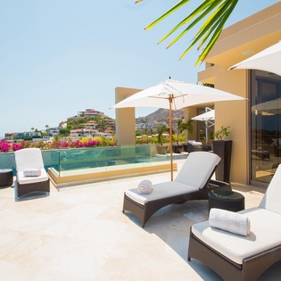 Patio with lounge chairs