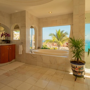 Full bathroom with bathtub and shower -32