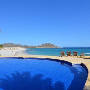 Pool with ocean view