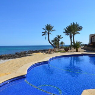 Pool with ocean view