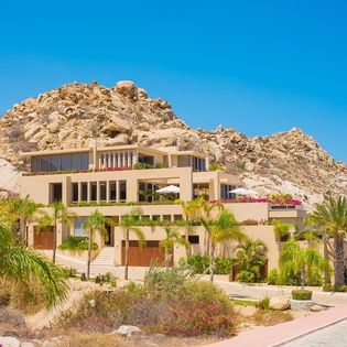 Exterior of villa with Mountain view