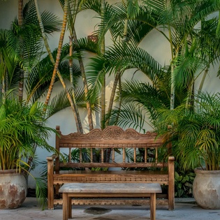 Courtyard bench