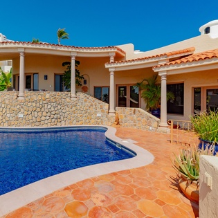 Exterior with pool view