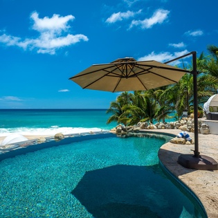 Pool and beach view