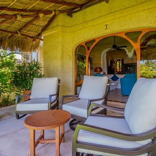 Garden patio sitting area