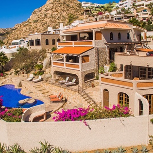 View of villa and pool