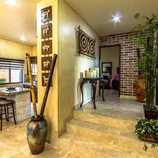 Kitchen and bedroom entry