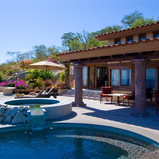 Poolside patio