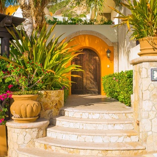 Entrance to villa