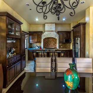 Dining room and kitchen