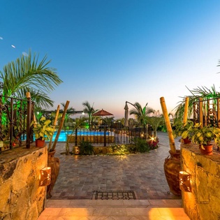 Pool patio entrance
