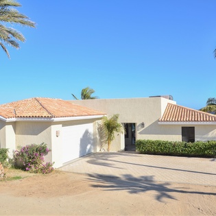 Don't be deceived by the simple lines of the Villa from out front