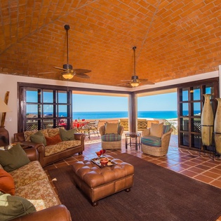 Living room with ocean view