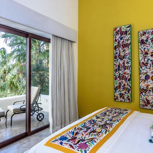Bedroom with terrace access and view