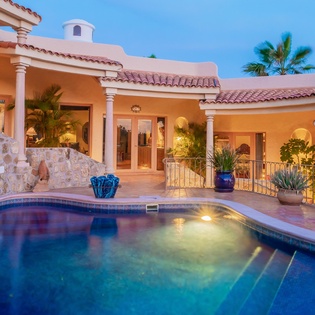 Exterior with pool view