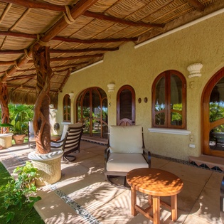 Garden patio sitting area