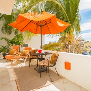 Patio with seating
