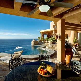 Pool and patio with Oceanview