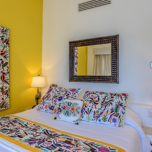 Bedroom with terrace access and view