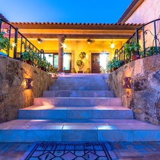 Entrance to villa