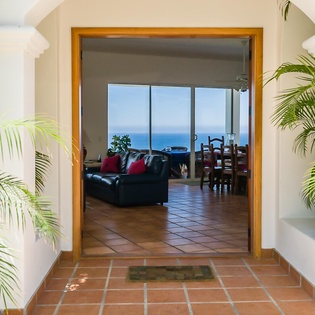 Entryway of villa