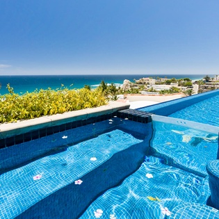Infinity pool with ocean view