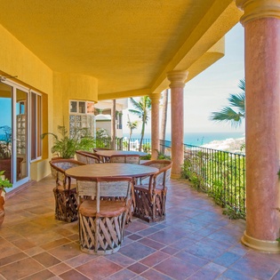 Terrace with patio furniture