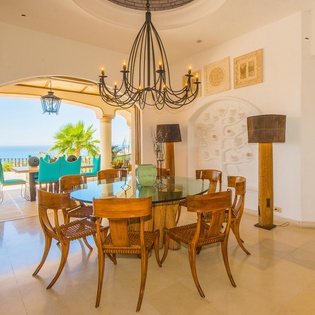 Round dining table for 8