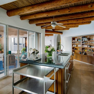 Modern Kitchen with Outdoor Patio access