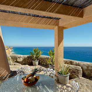 Covered patio with Oceanview