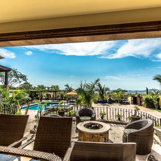Covered outdoor dining