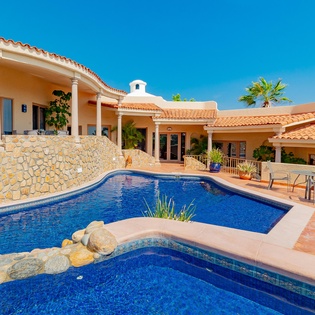 Exterior with pool view