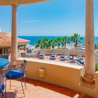 Terrace with ocean view