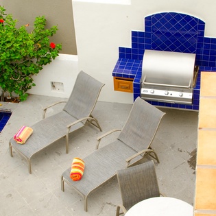 Patio with lounge chairs