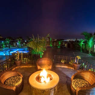 Fire pit at night