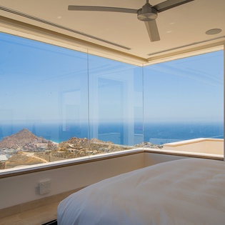 Bedroom suite with ocean views