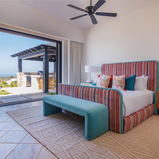 Bedroom suite with patio access