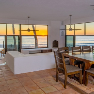 Dining area with ocean views