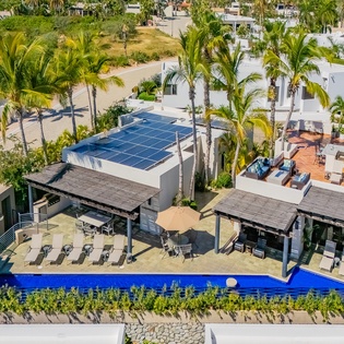 Aerial view of villa