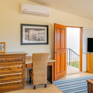 Bedroom suite with office area