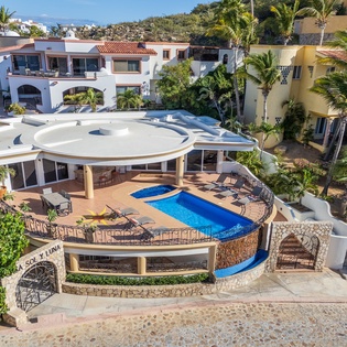Bird's eye view of villa