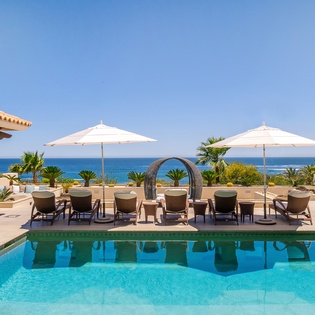 Poolside with ocean views