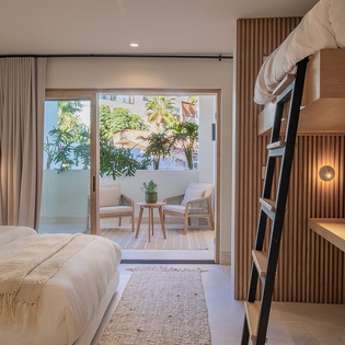 Bedroom suite with private outdoor access