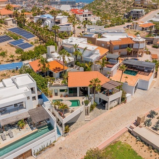 Aerial view of villa