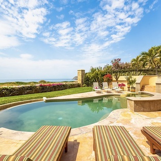 Poolside patio