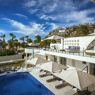 Poolside with ocean views