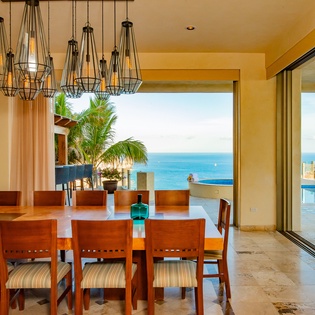 Dining area with views