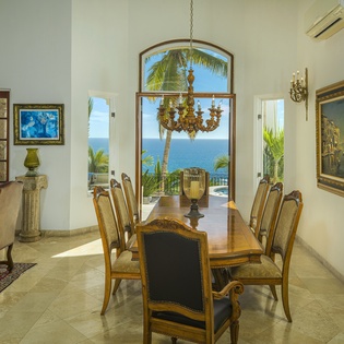 Dining area with ocean views
